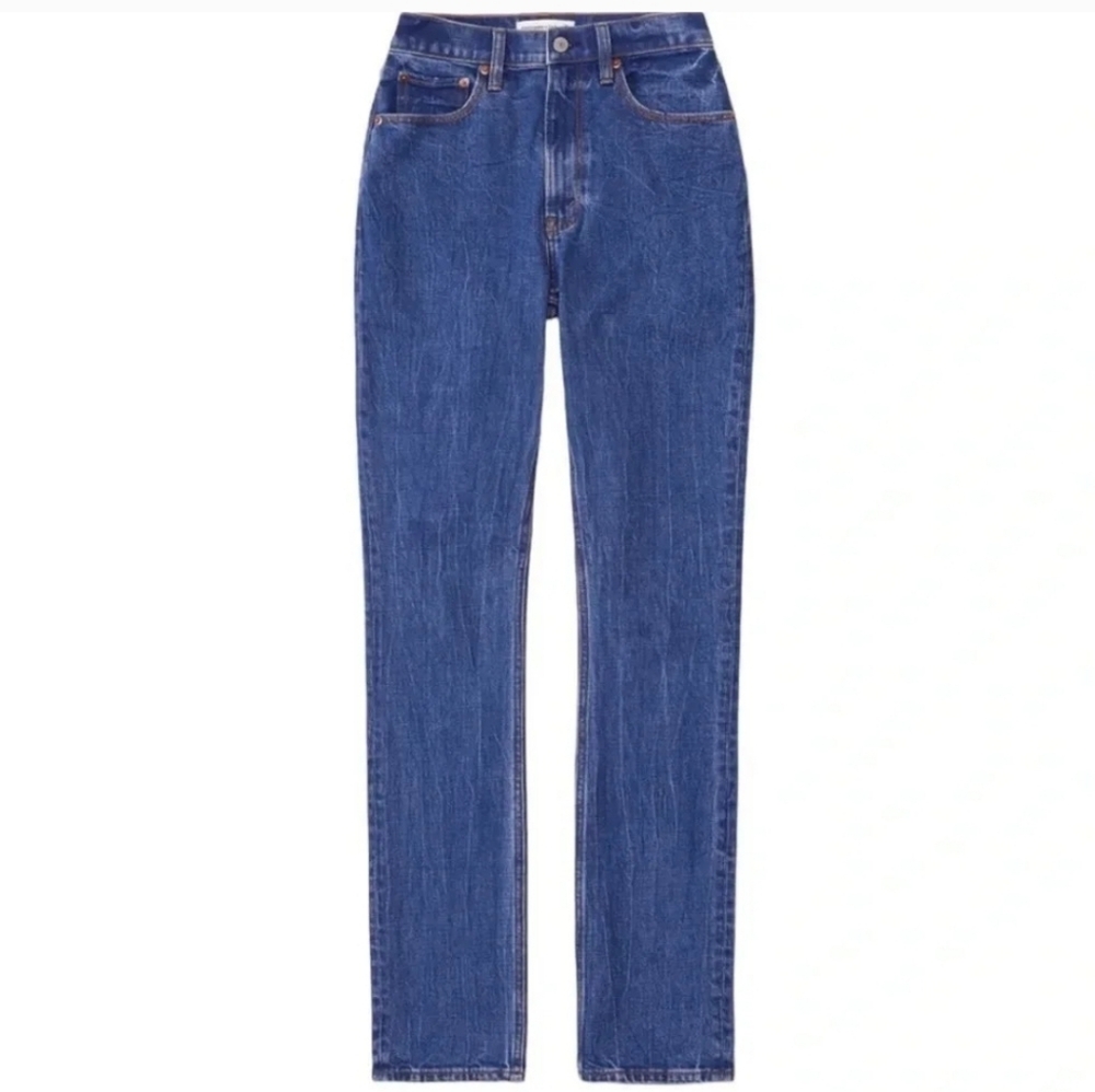 Abercrombie & Fitch Curve Love The '90s Slim Straight Ultra High Rise Jeans - Picture 4 of 12